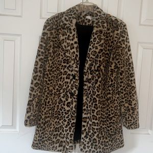 Wild Honey Cheetah Print Coat. Size Large.